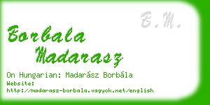 borbala madarasz business card