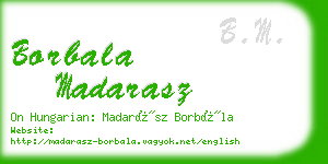 borbala madarasz business card